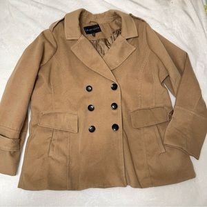 Tan peacoat style jacket for‎ women size 2X